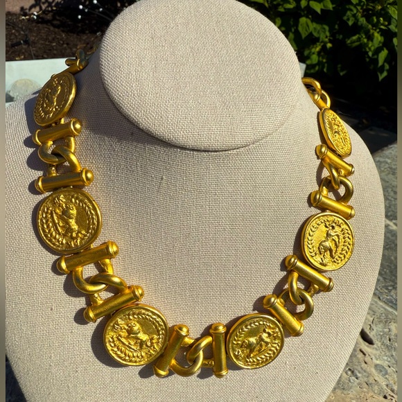 Anne Klein Jewelry - RARE Vintage Anne Klein Lion Medallion Necklace